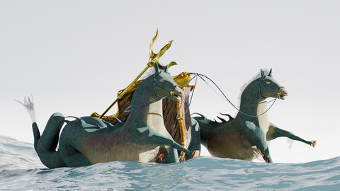 ポセイドンの二頭立て海馬戦車